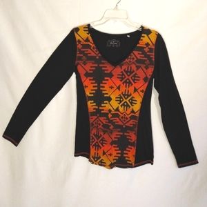 PANHANDLE long sleeved knit Tshirt red/black
